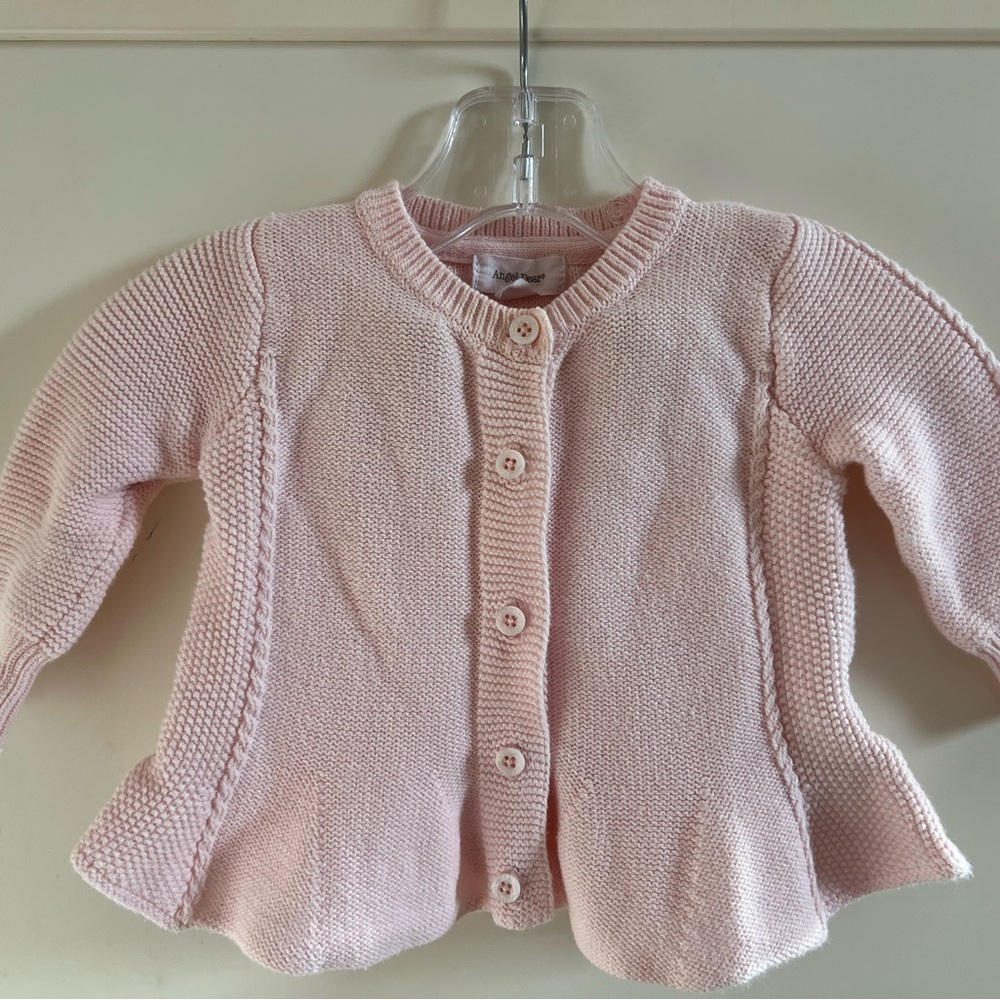 Angel Dear - Light Pink cotton sweater 3-6m